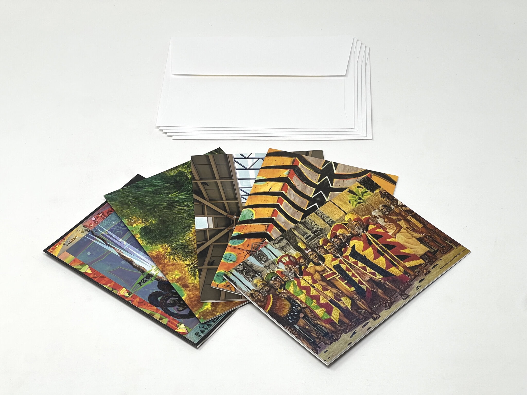 Kamehameha Schools Ka'iwakīloumoku Hawaiian Cultural Center Makana postcards printed offset CMYK on 130lb Cougar Cover with standard A7 envelopes by HONBLUE