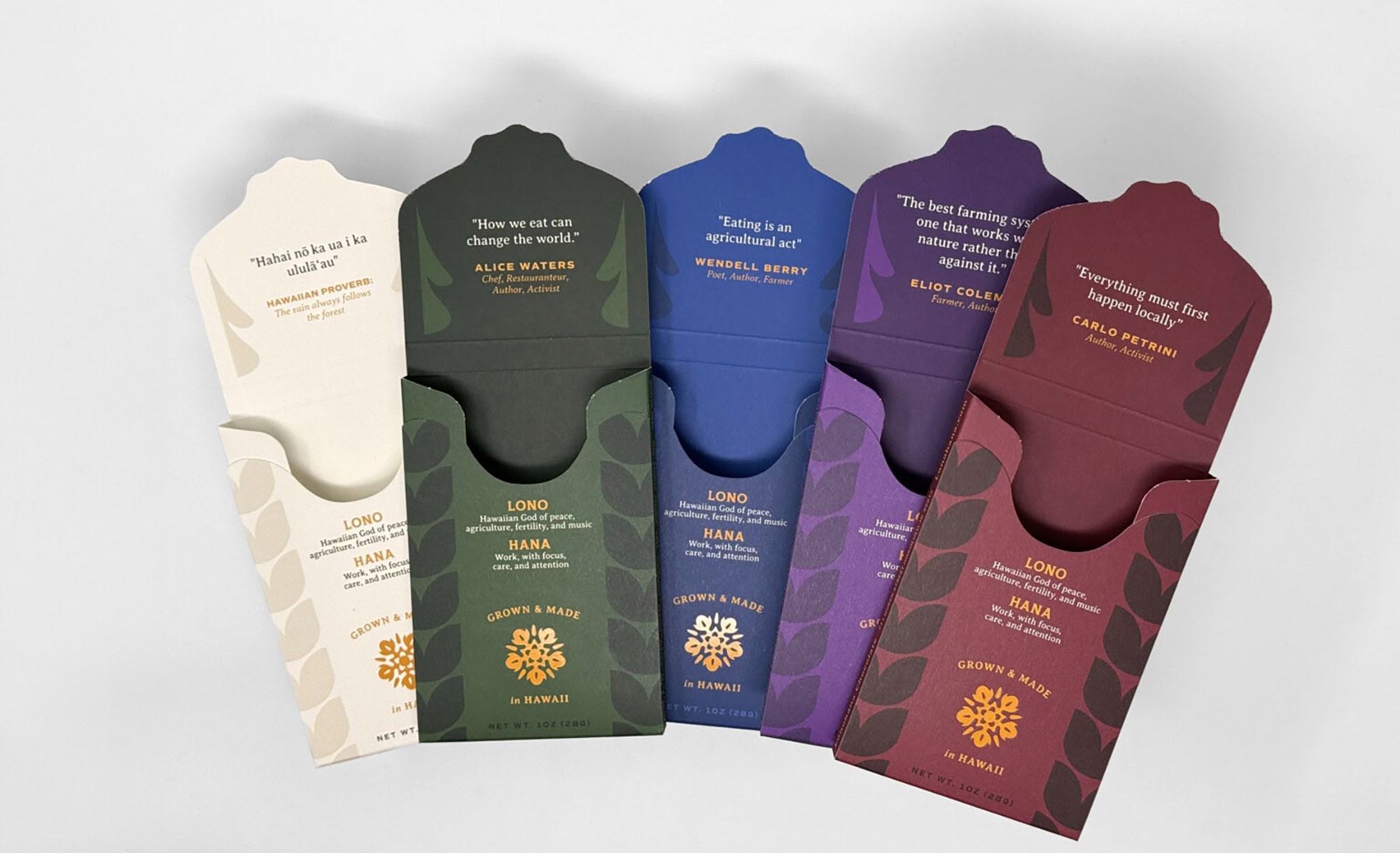 Lonohana Chocolate boxes all colors open view