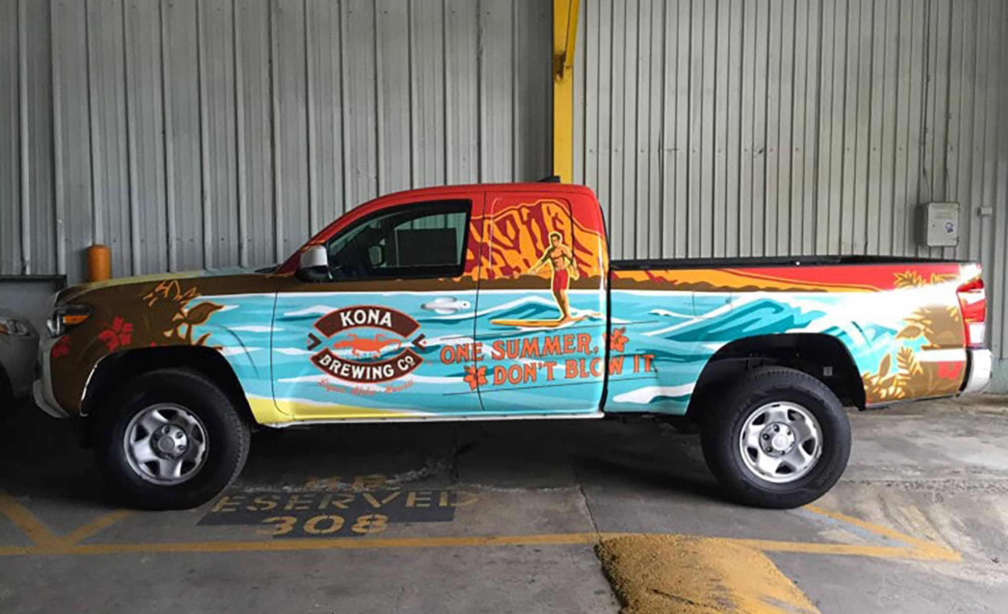 Kona Brewing Vehicle Wrapped Truck